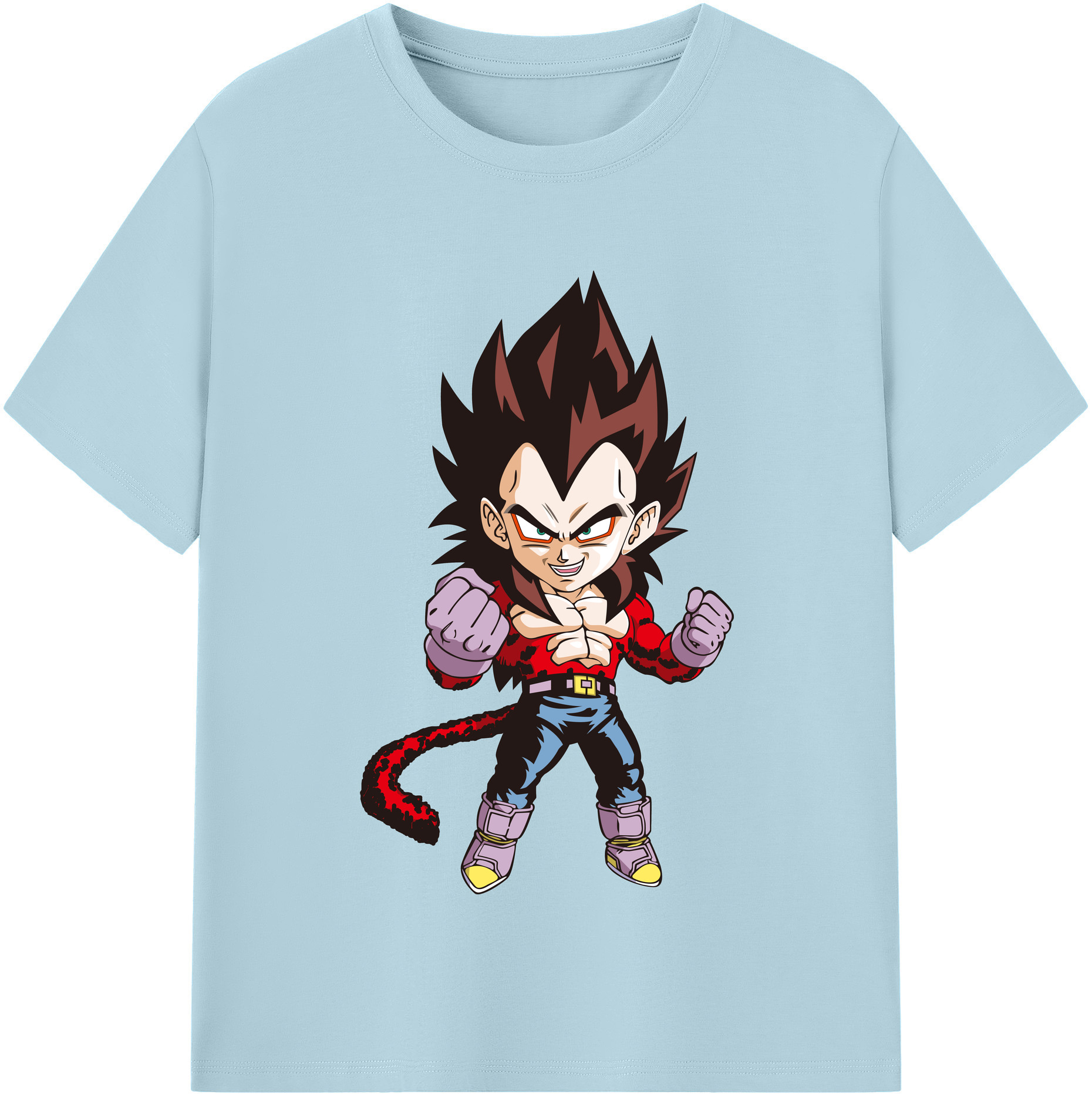 （画像用） ドラゴンボール ベジータ四世（Bejīta Yonsei）DRAGON BALL Vegeta IV 綿100％半袖Tシャツ（フロントプリント）
